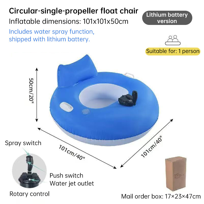 PowerFloat – Silla Inflable con Propulsor Eléctrico para Piscina y Lago