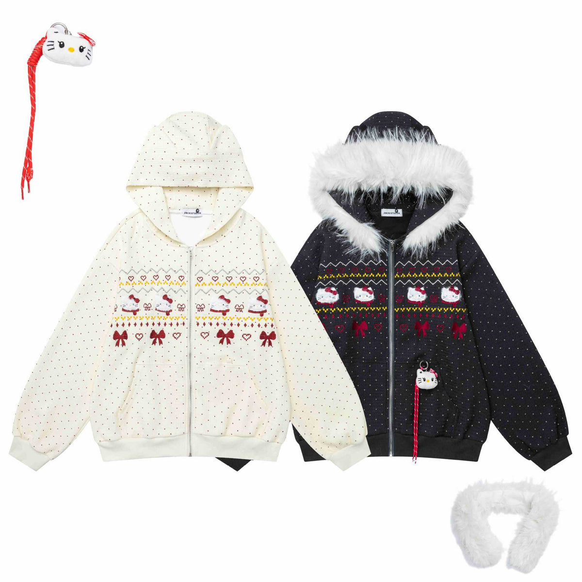 Hoodie con Estampado de Puntos – Estilo Dopamina