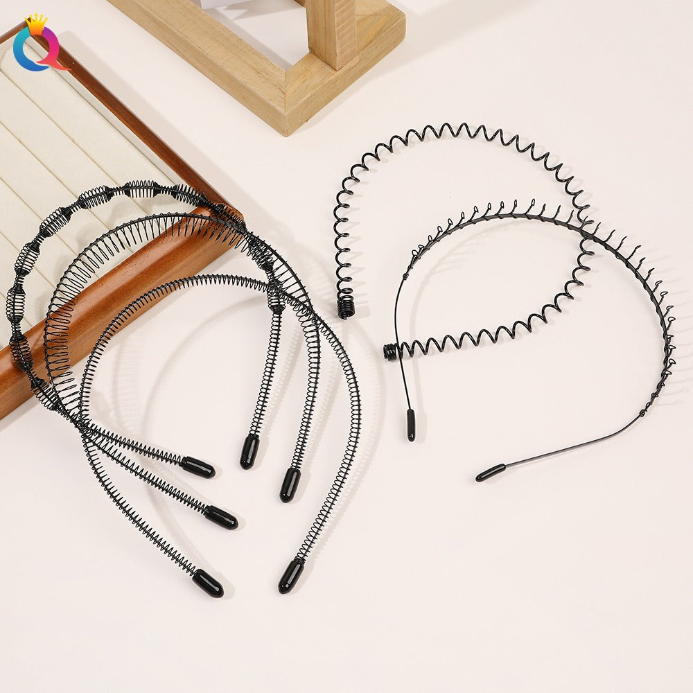 Diadema metálica para limpieza facial sin marcas
