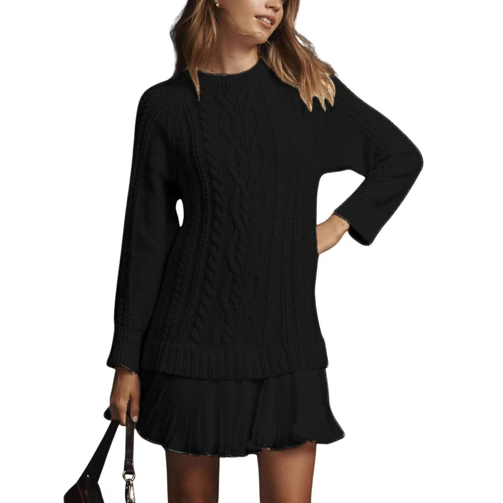 Suéter de Punto Casual con Patrón de Cable para Mujer – 10 Colores