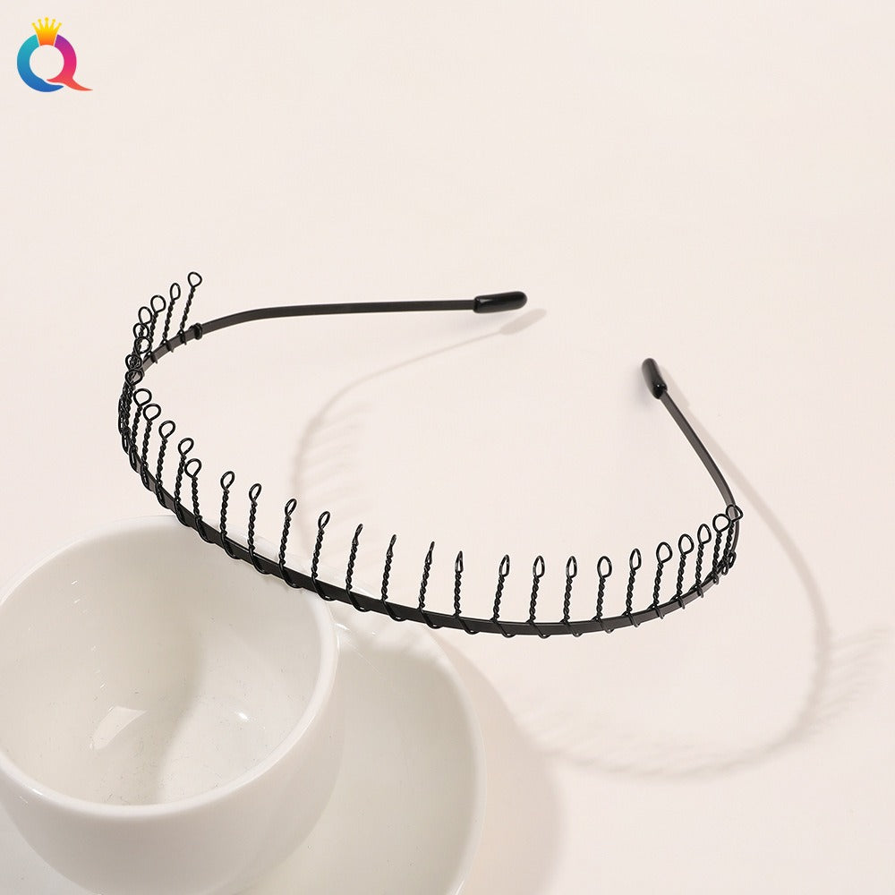 Diadema metálica para limpieza facial sin marcas