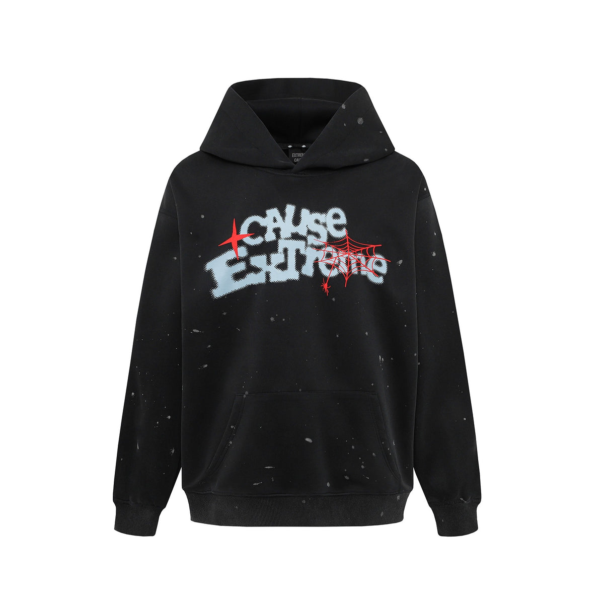 Hoodie con Telaña, Estrellas y Letras