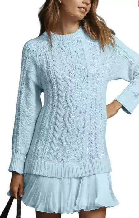 Suéter de Punto Casual con Patrón de Cable para Mujer – 10 Colores