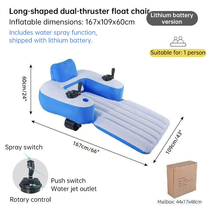 PowerFloat – Silla Inflable con Propulsor Eléctrico para Piscina y Lago