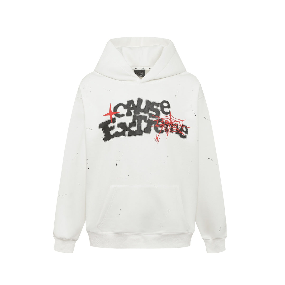 Hoodie con Telaña, Estrellas y Letras