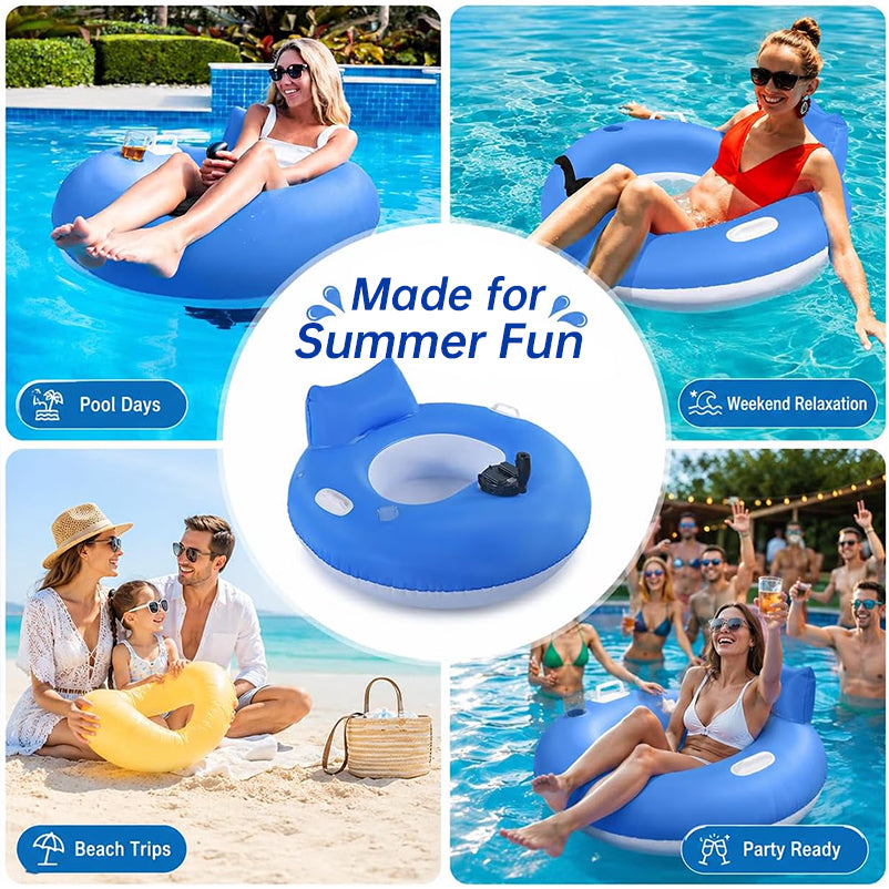 PowerFloat – Silla Inflable con Propulsor Eléctrico para Piscina y Lago