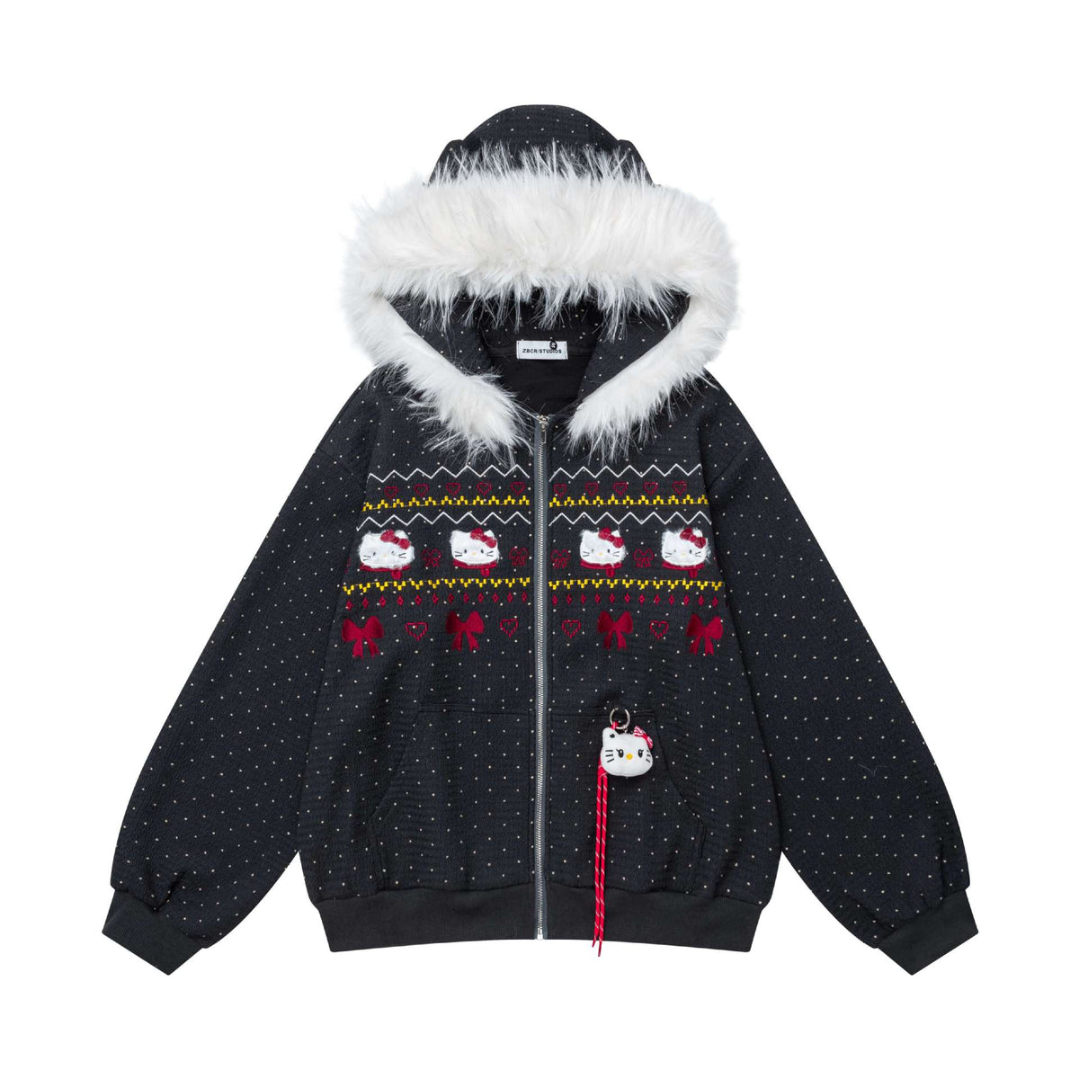 Hoodie con Estampado de Puntos – Estilo Dopamina