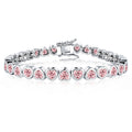 Pulsera corazón zirconia dorada romántica