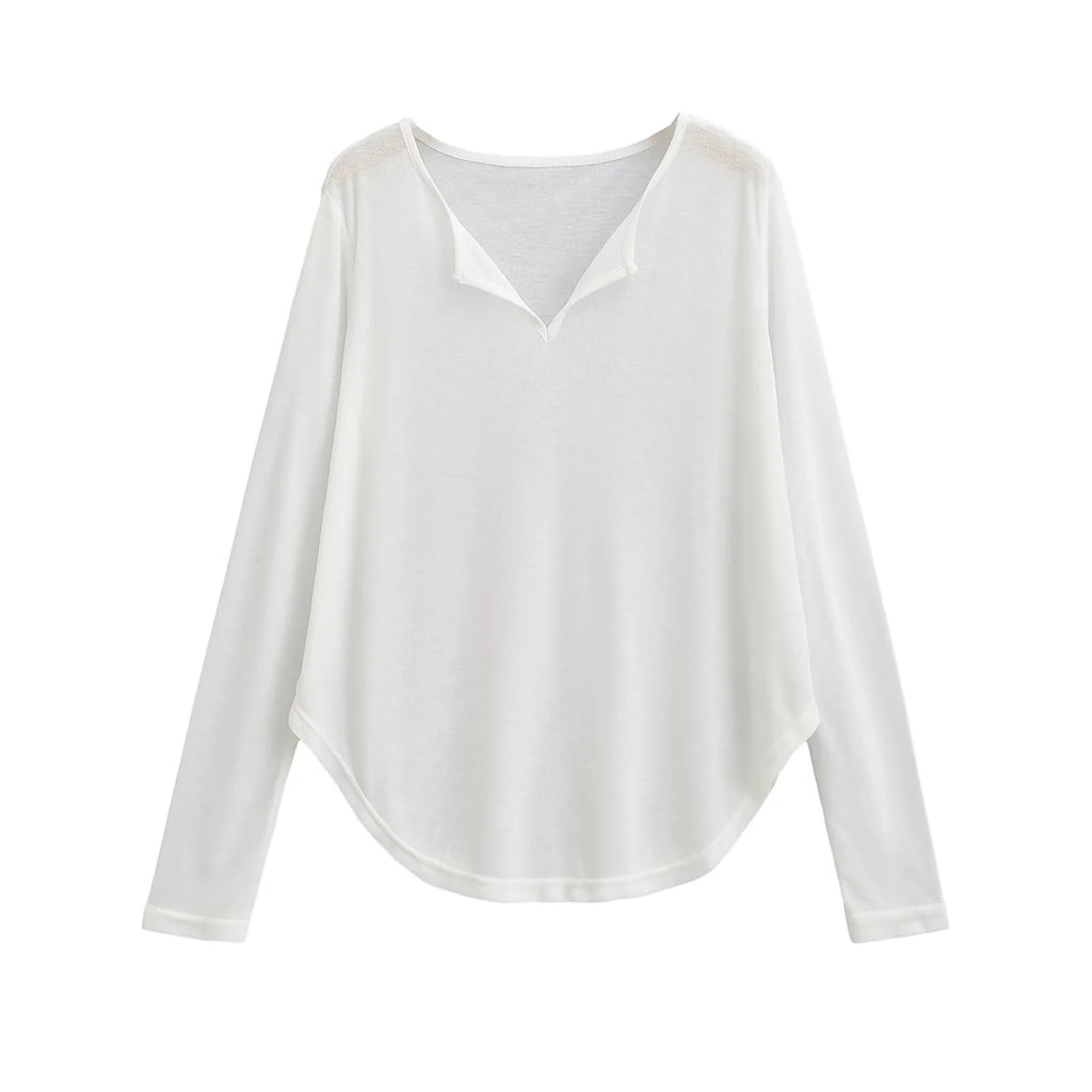 Loose medium length facial mask T-shirt