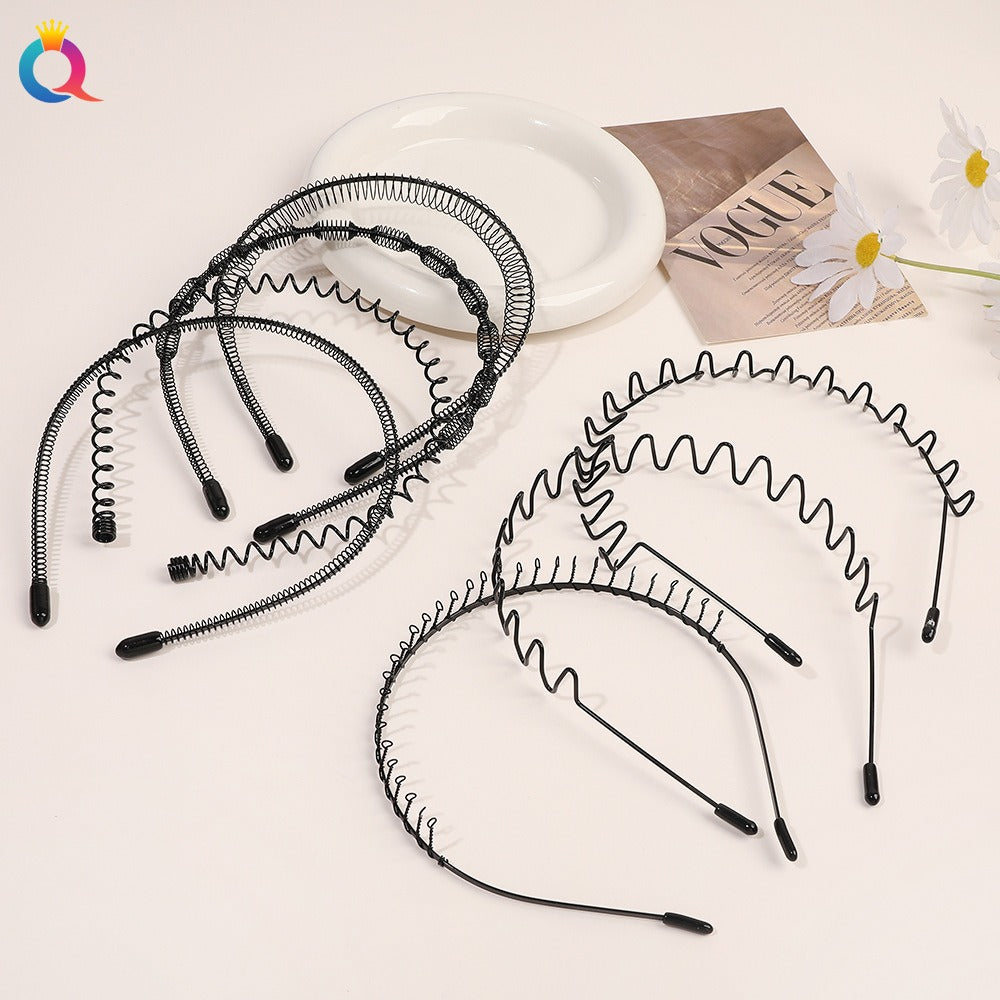 Diadema metálica para limpieza facial sin marcas