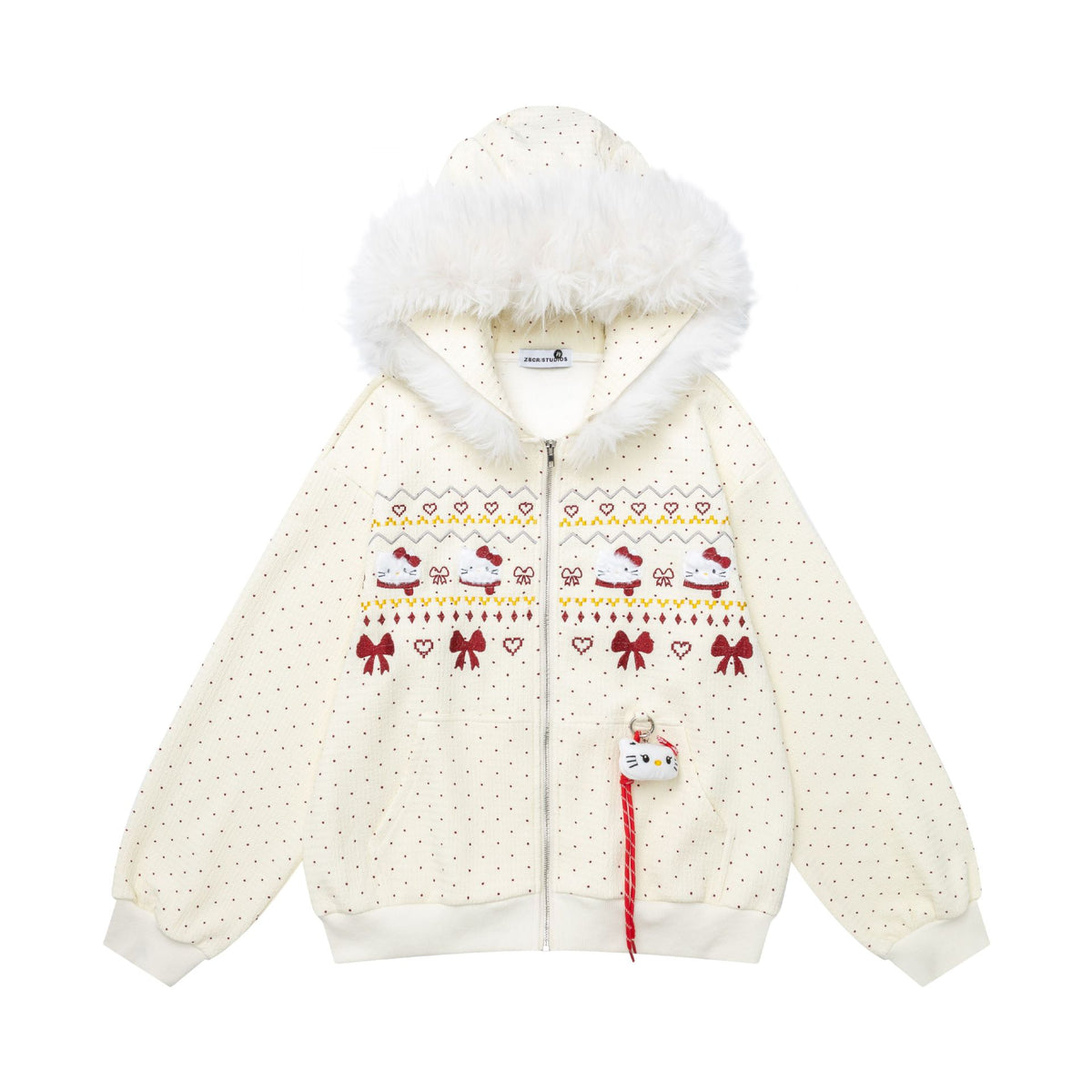 Hoodie con Estampado de Puntos – Estilo Dopamina