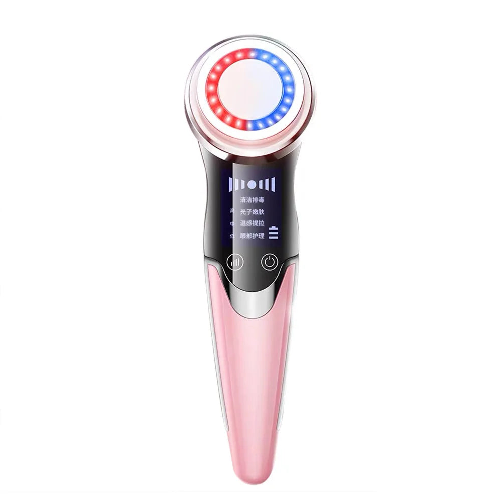 Masajeador Facial LED con Electroporación y Foton Terapia – Antiedad y Lifting