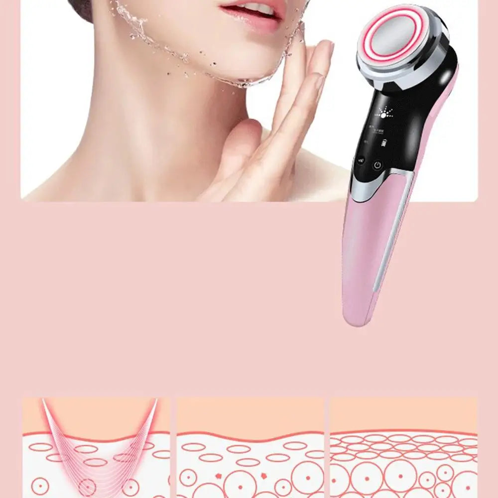 Masajeador Facial LED con Electroporación y Foton Terapia – Antiedad y Lifting